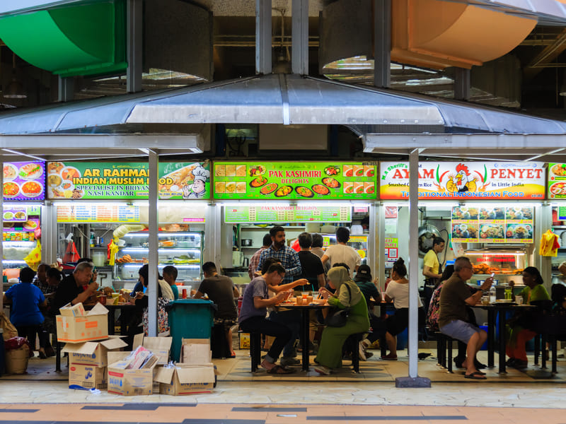 A delicious spread of dishes to try when considering what to eat in Singapore's hawker centres