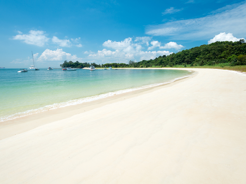 Pristine beach on Lazarus Island, a hidden Singapore spot