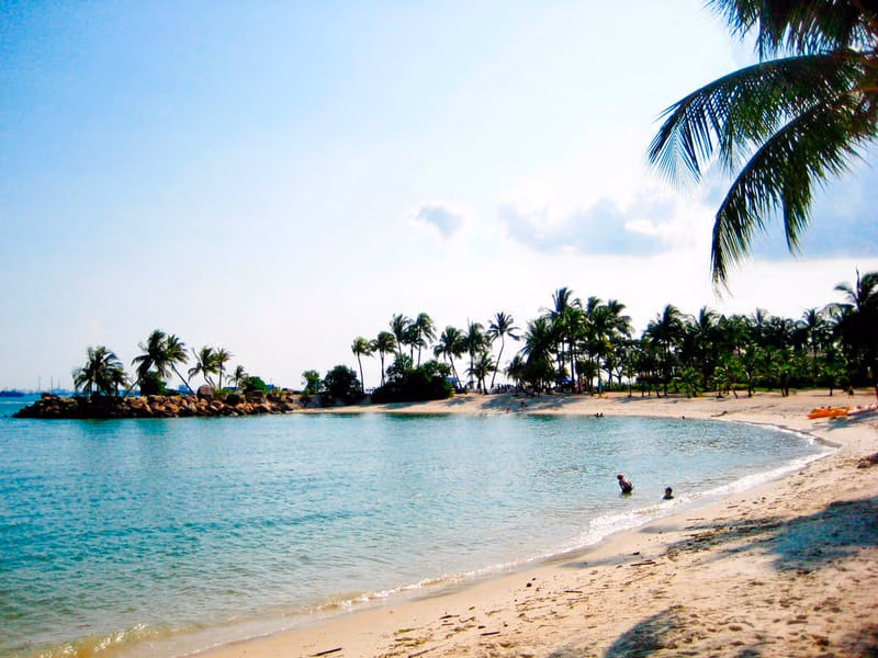 Palawan Beach, one of the beautiful places for things to do in Sentosa Island