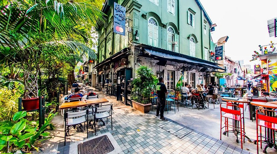 A trendy cafe considered one of Singapore hip spots on Haji Lane